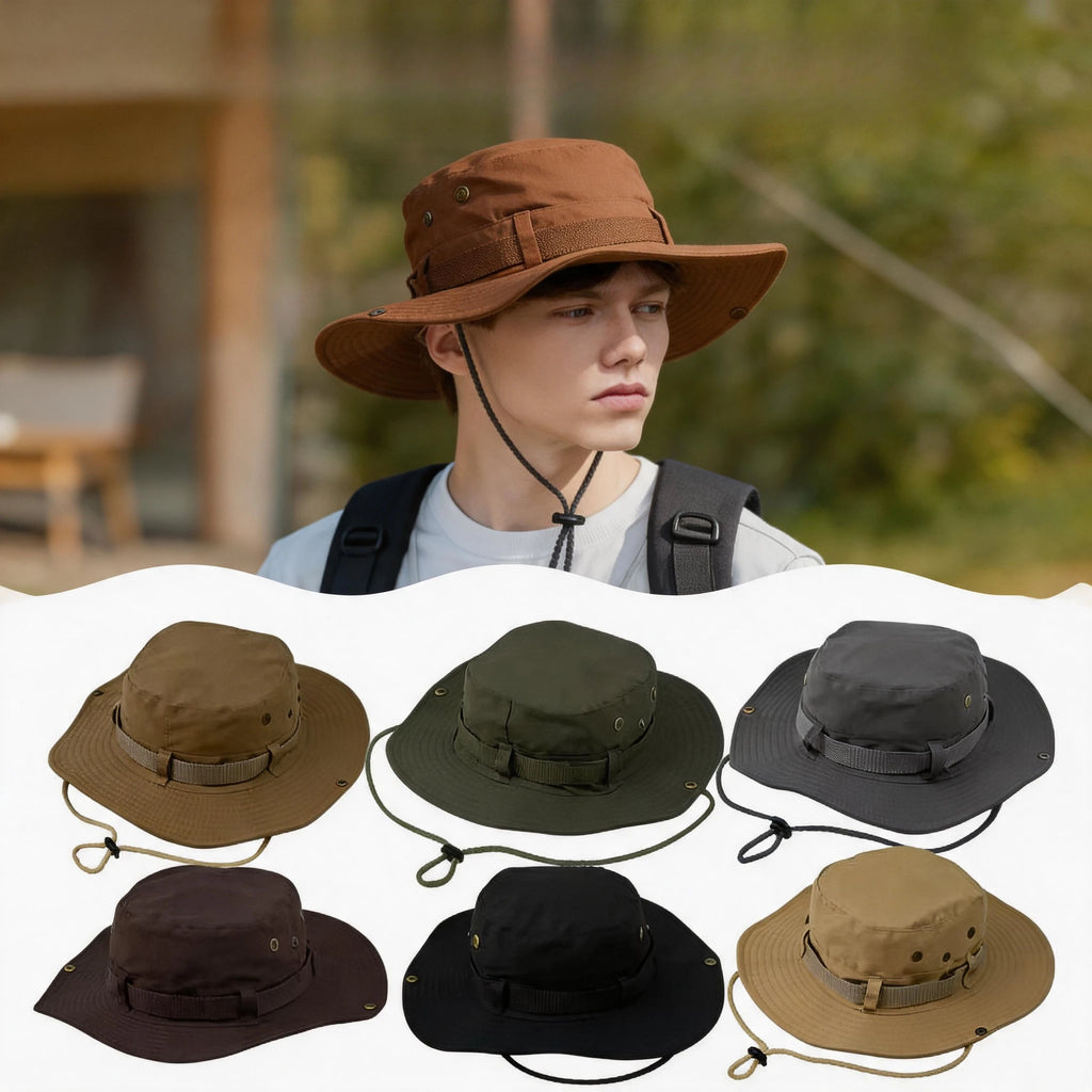 Wide Brim Sun Hat UPF 50+ | Fishing Hiking Cap Men Women