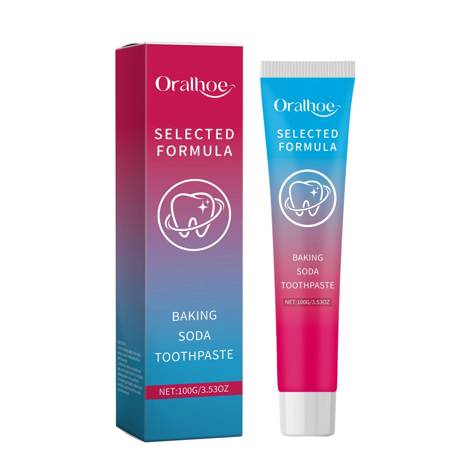 Baking Soda Toothpaste Selected Formula Mint Fresh Teeth Cleaning Care Anticavity Enamel Safe Bright Smile Teeth Toothpaste Zpaxo 100ml boxed