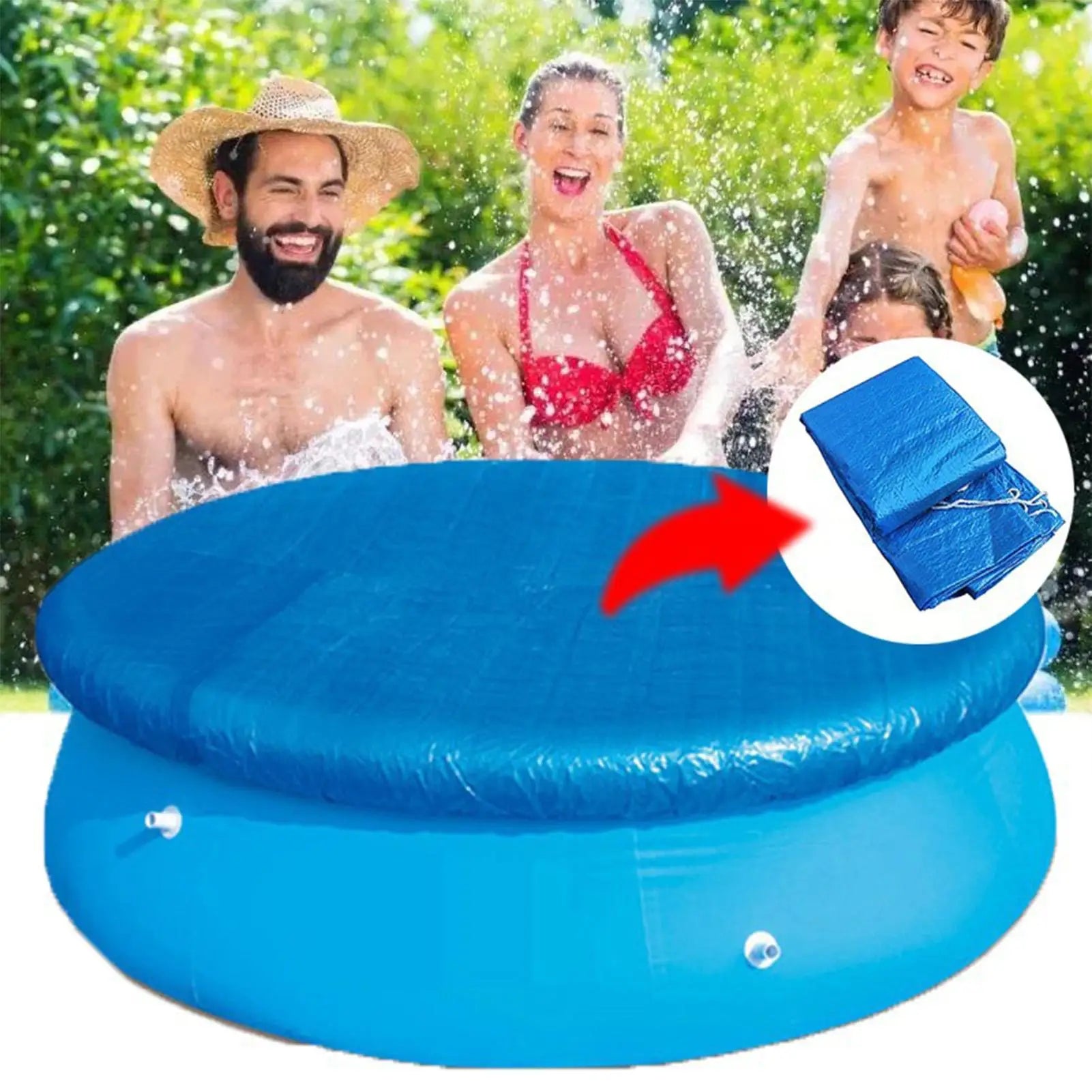 Pool Cover 220 290 Dustproof Waterproof Safety Protector Drawstring