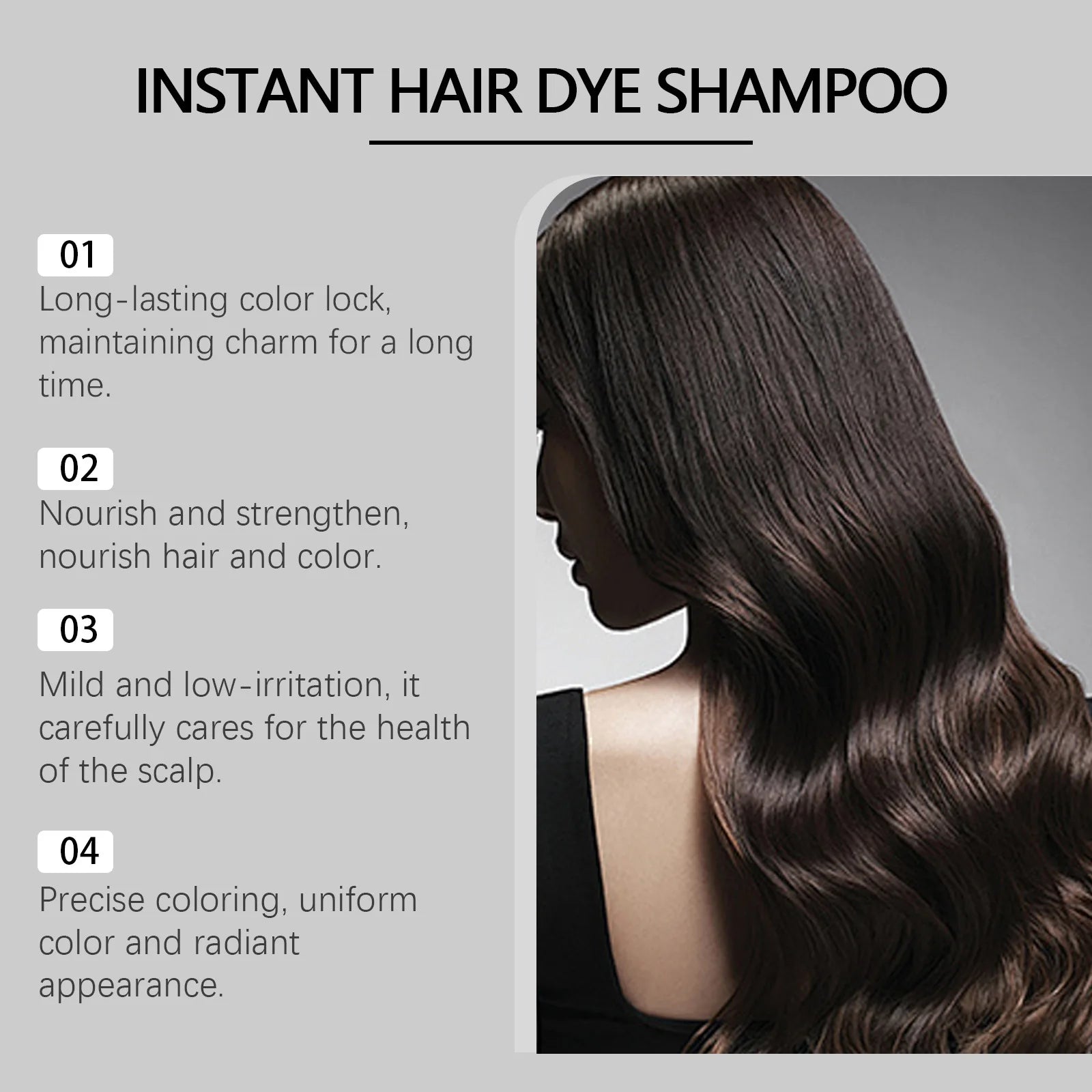 Polygonum Multiflorum Herbal Hair Dye Shampoo 200ml Hair Dye Shampoo Zpaxo