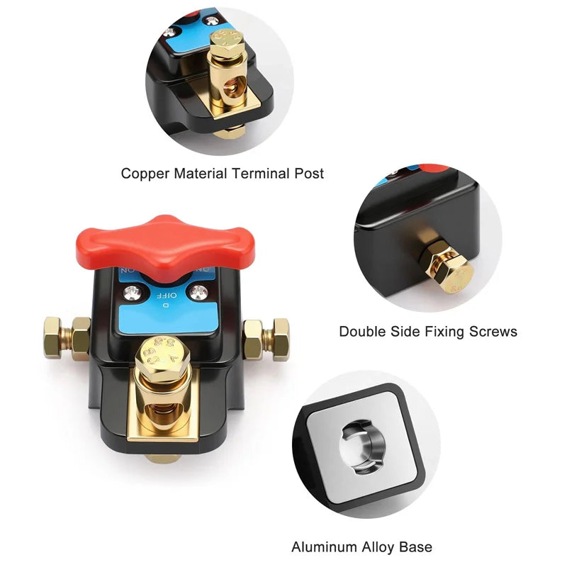12V/24V Rotary Battery Disconnect Switch – 300A Cut-Off