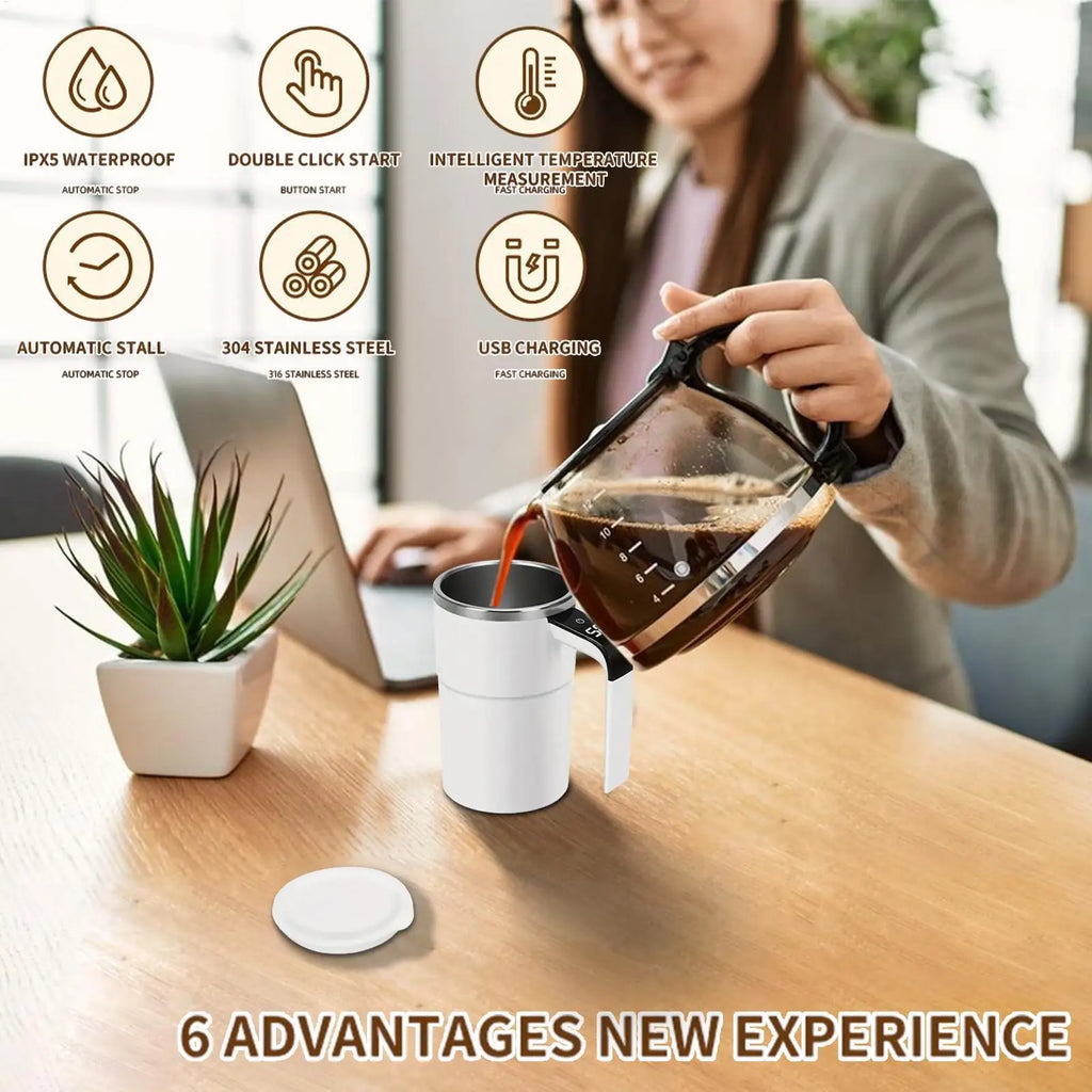 Self Stirring Mug Automatic Mixing Coffee Cup Heat Resistant