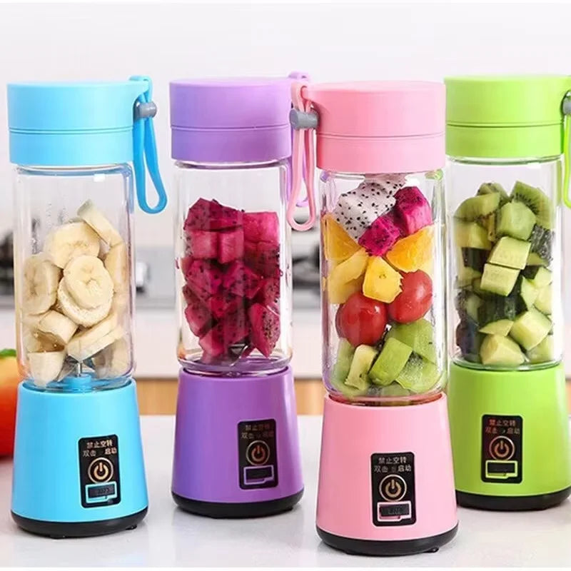 380ml household juice mixer mini electric juicer USB rechargeable smoothie shake mixer portable juicer household appliances Zpaxo random color 1pc