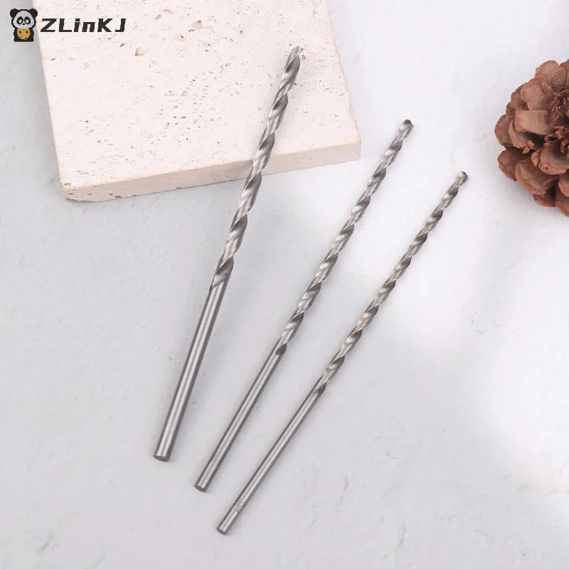 ▶5Pcs 2mm 3mm 3.5mm 4mm 5mm Twist Drill Bit Kit For Wood Plastic Alloy Metal Woodworking Deep Hole Drilling Zpaxo