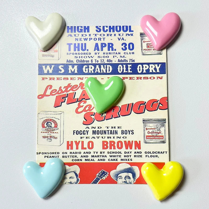 10 Heart-shaped Fridge Magnets Magnetic Message Boards Camera Zpaxo