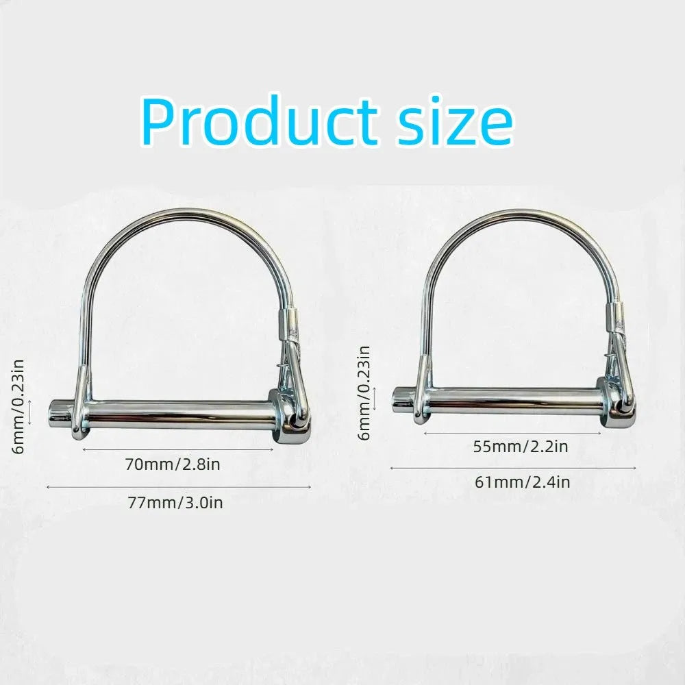 Heavy Duty Trailer Coupler Pin D Shape Split Wire Lock Corrosion Zpaxo