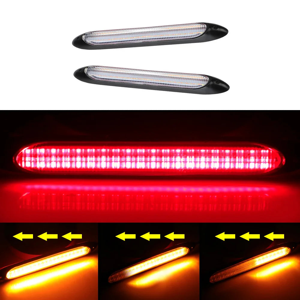 Car DRL Daytime Running Light Streamer Flow Day Auto Headlight