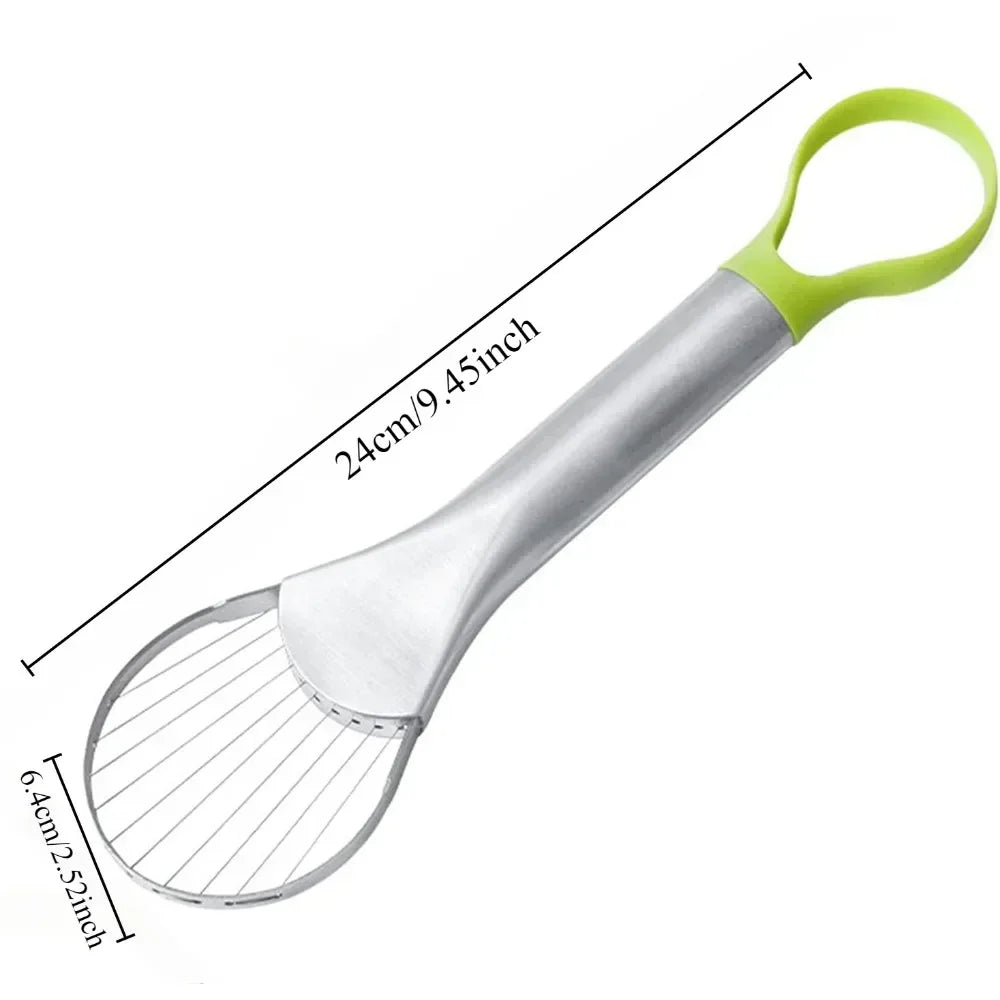 Stainless Steel Avocado Knife Cutting Fruit Artifact, Stainless Steel Fruit Slicer, Yellow Peach Coreless Dragon Fruit Slicer Zpaxo