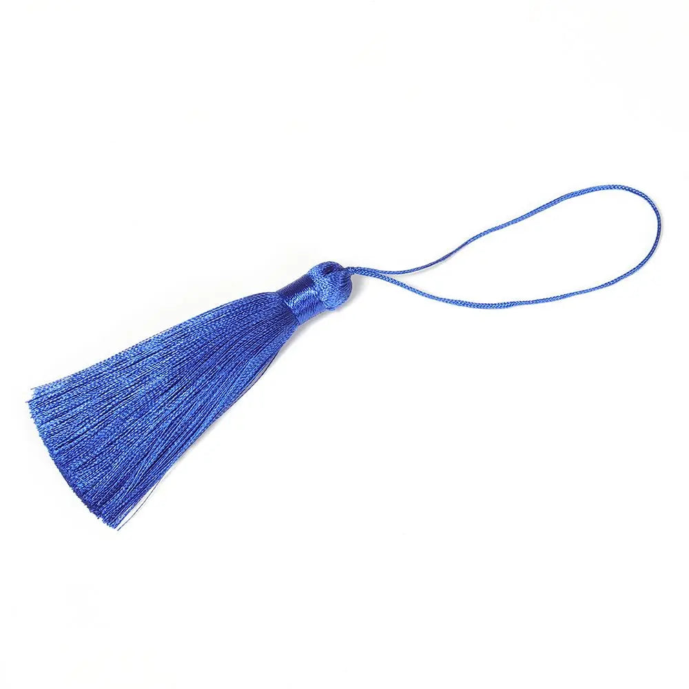 Handmade Wedding Decoration DIY Embellish Crafts Tassel Trim Accessories Tassel Hanging Rope Tassel Fringe Silk Tassel Pendant Zpaxo blue