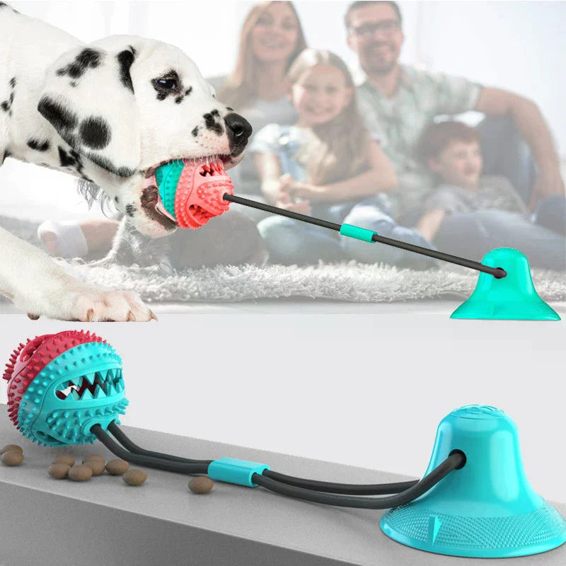 Dog Toys Suction Cups Pull Ropes Food Dispensing Balls Tpr Pet Zpaxo