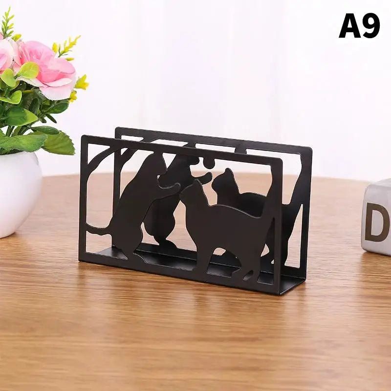 CM1Pc Elegant Iron Art Tissue Box Homestay Napkin Holder Kitchen Zpaxo A9