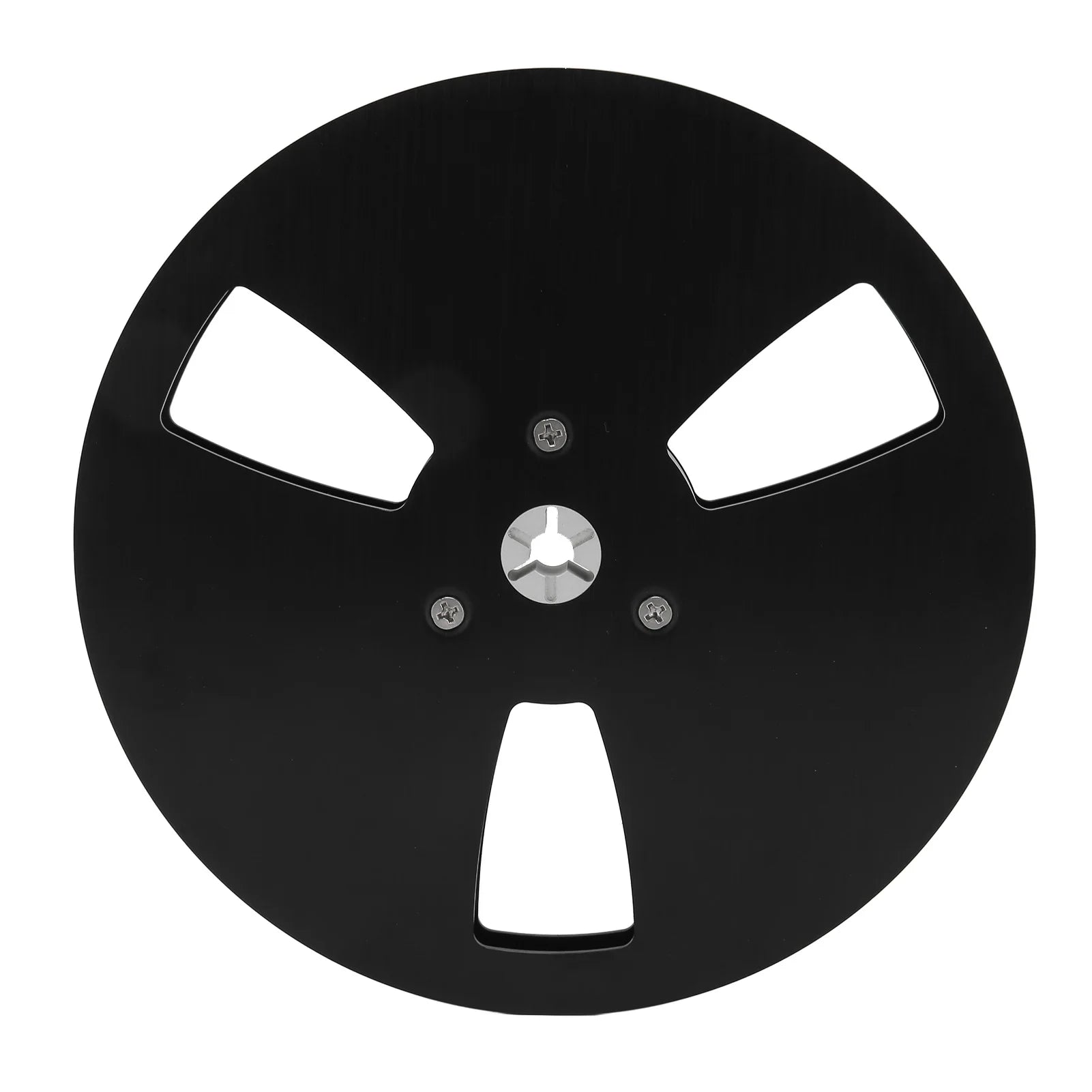 1 4 Empty Tape Reel 3 Holes Aluminum Alloy Open Takeup NAB Black