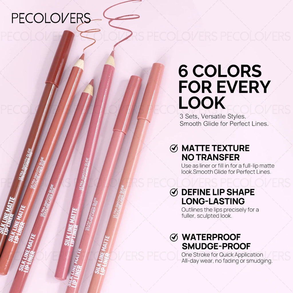 1PC Long-lasting Matte Lip Liner, Natural and Smooth Contour, Nude Makeup, Can Be Superimposed, Suitable for Christmas Makeup Zpaxo