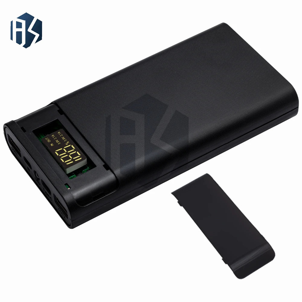 6-Slot 18650 Battery Storage Box, Type-C Micro USB 5V DIY Power Bank Charging Holder Case Zpaxo