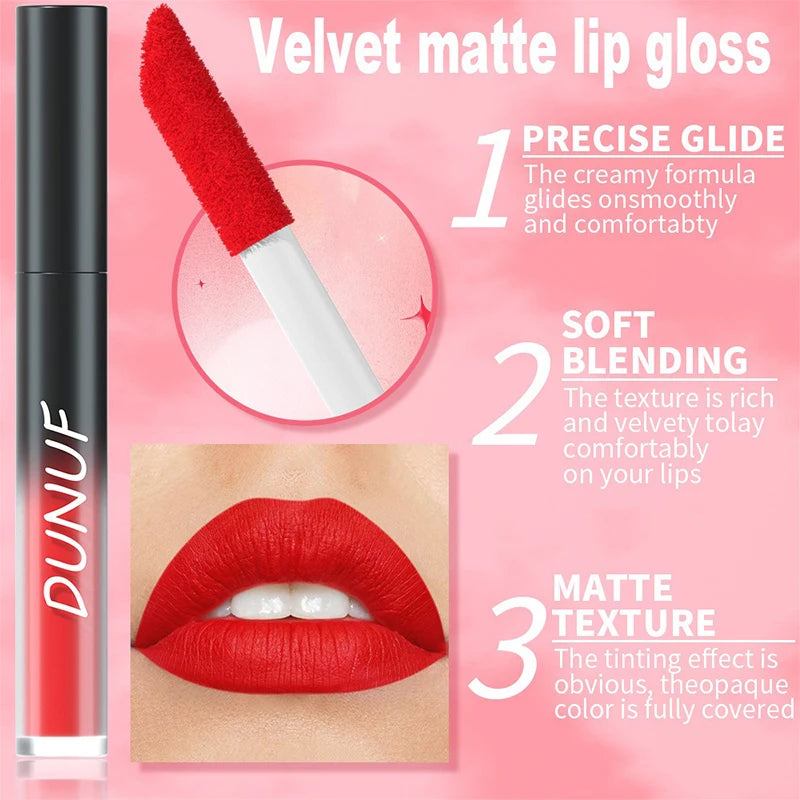 Matte Purple Liquid Lipstick Waterproof Easy To Color Lip Gloss Highly Pigmented Velvet Lip Glaze for Halloween Christmas Makeup Zpaxo