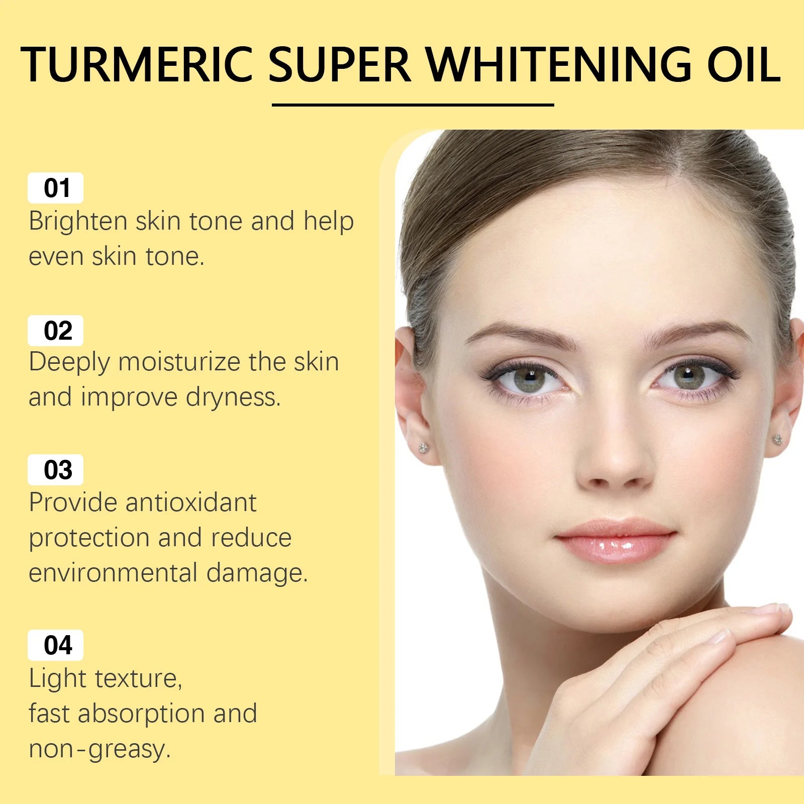 Turmeric Body Oil - Brightening & Moisturizing Skin Care, Lightweight Non-Greasy Formula For Even Skin Tone & Softness Zpaxo
