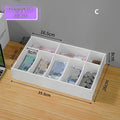 CM6 8 Grid PVC Organizing Shelf Durable Drawer Cashier Change Box