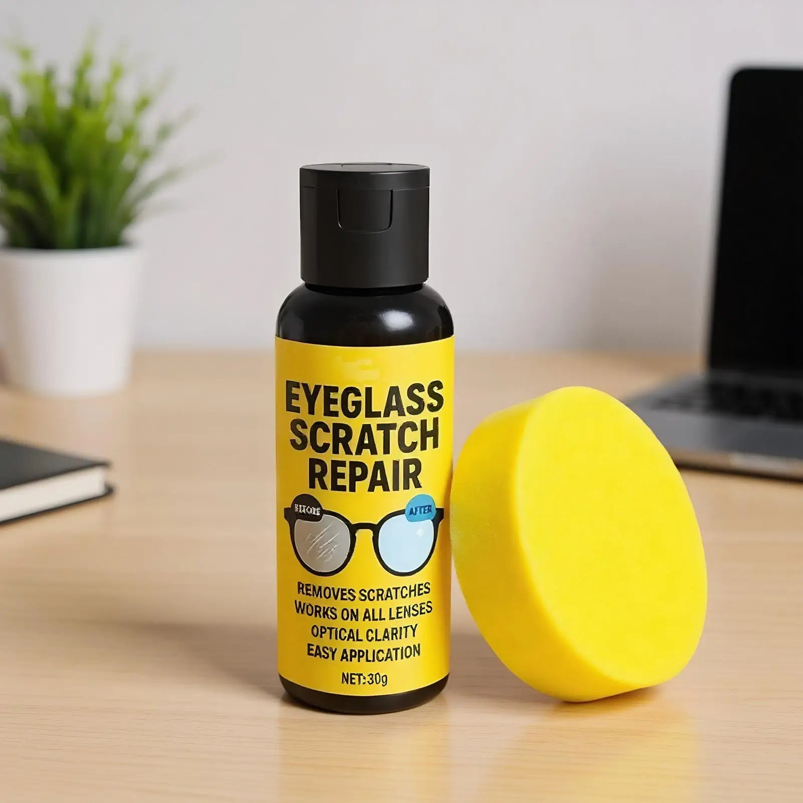 Eyeglass Lens Repair 30g Glass Lens Screen Cleaner Screen Scratch Remover for Men Adults Youth Students Teachers Cyclists Zpaxo Default Title