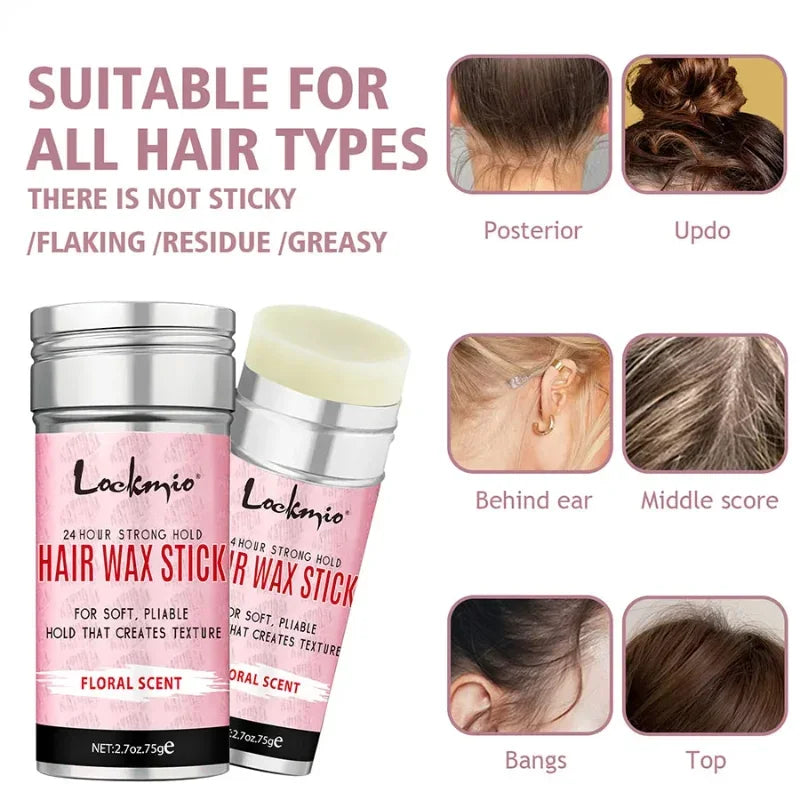 2026 New Arrival！Wax Stick Set Professional Styling Kit For Women Anti-frizz Smoothing Broken Back Hair Mud Messy Hairs Wax Rod Zpaxo
