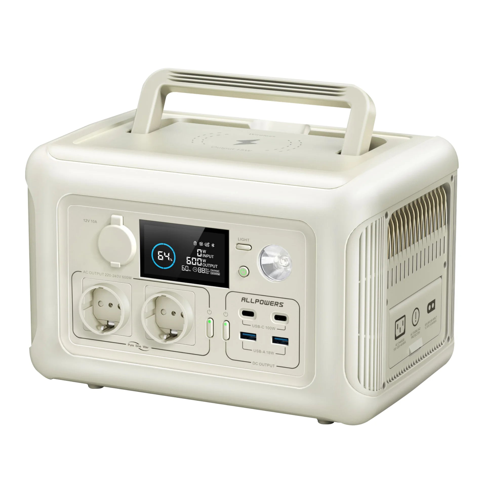 ALLPOWERS R600 Portable Generator 299Wh 600W Powerstation AC Outlets Zpaxo