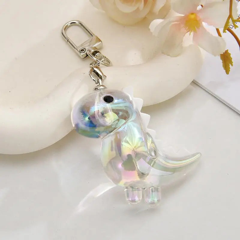 Cute Acrylic Dinosaur Keychain Paired Sturdy Buckle Daily Casual Zpaxo A1
