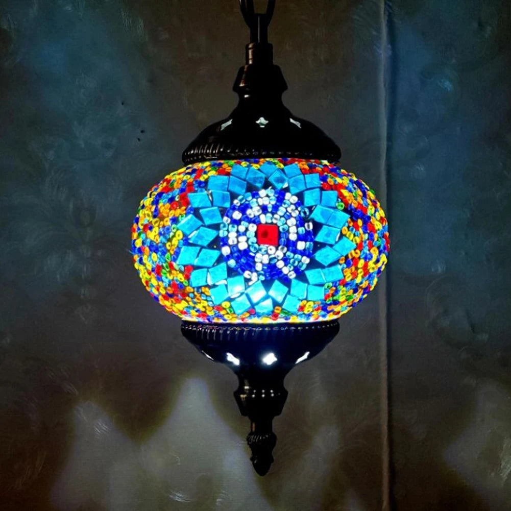 Turkish Moroccan Mosaic Hanging Ceiling Lamp E27 Decorative Glass