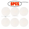 Self Adhesive Transparent Silicone Door Stopper Shock Absorbing Wall Bumper Pad Non-slip Door Handle Furniture Protector Zpaxo white-6PCS-50x50x8mm