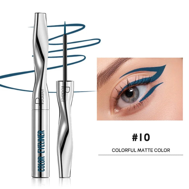 Colourful Eyeliner Liquid Waterproof Matte Pearllight Pen Long Zpaxo 10