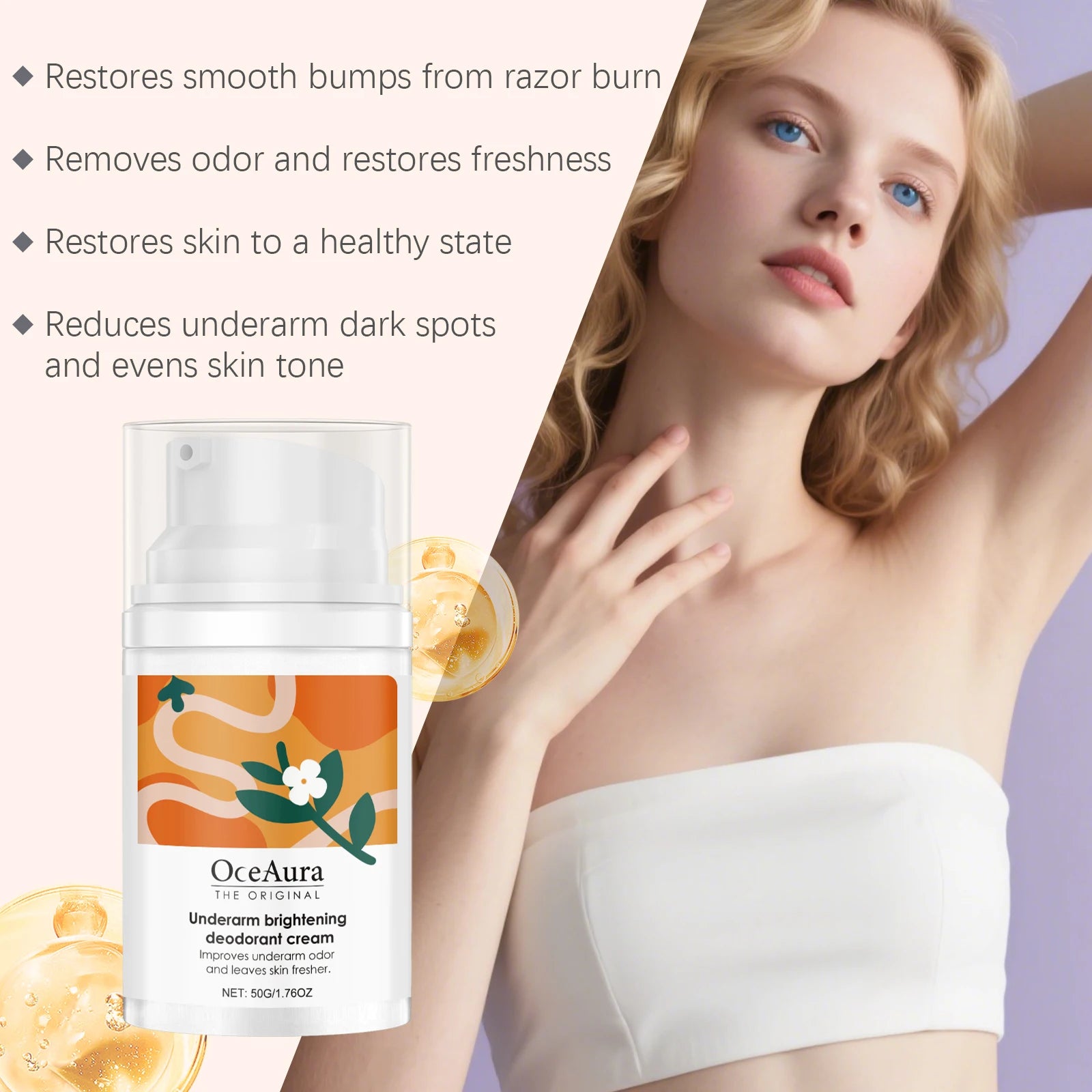 Body Cream For Dark Underarm Brightening Non Greasy Moisturizing Skin Smoothing Cream With Aloe Vera Formula Daily Use Tube Zpaxo