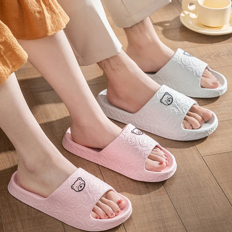 Women Summer EVA Slippers Indoor Home Bath Non Slip Soft Wide Comfort