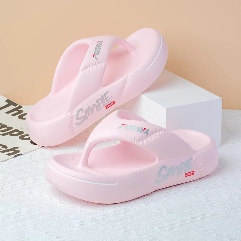 Soft Sole Platform Flip Flops Women 2024 Summer Beach Non Slip Men