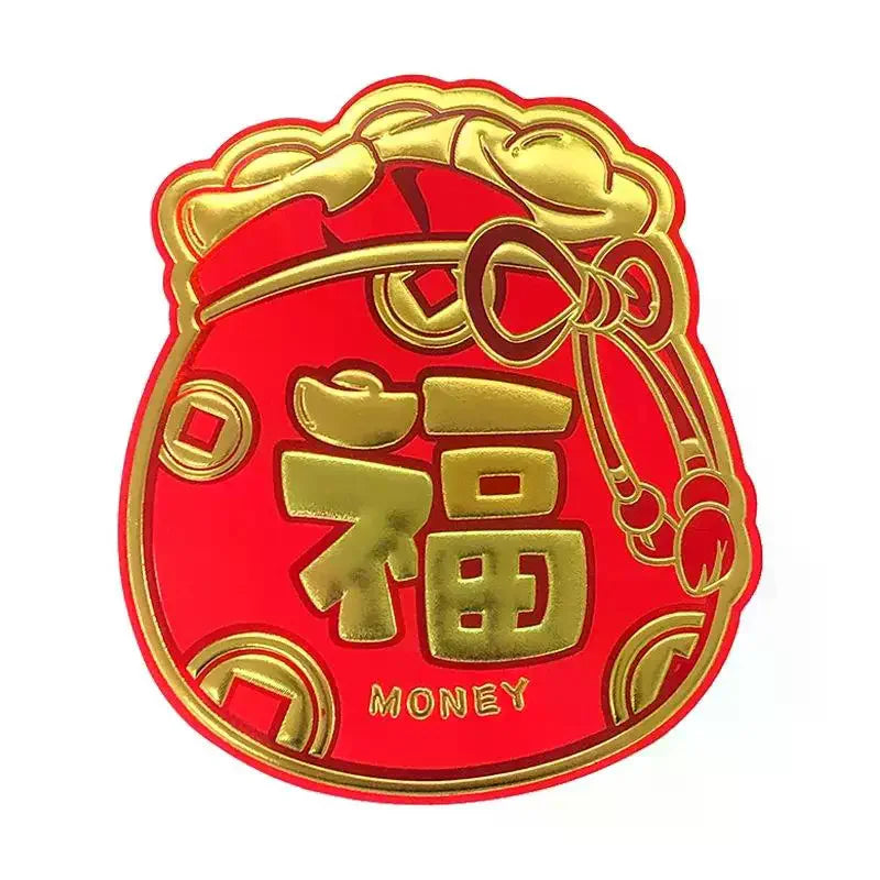 6pc Chinese New Year Red Envelopes Supplies Spring Festival Lucky Money Pockets Decor Spring Festival Supplies Fuzi Red Envelope Zpaxo