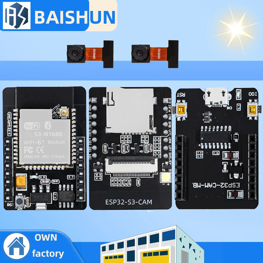 High-Performance ESP32-S3-N16R8 CAM Development Board – WiFi Bluetooth with OV2640/OV3660 Camera for IoT DIY Zpaxo