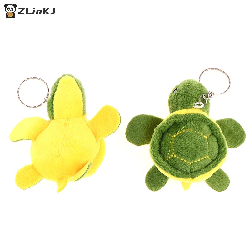 ▶1PCS 10cm Cute Cartoon Turtle Doll Plush Toy Keychain Bag Pendant Children's Gift Zpaxo