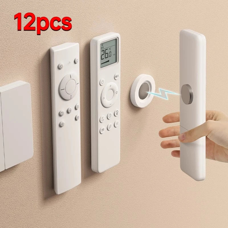 Magnetic Adhesive Remote Control Holder Strong Hold Wall Mounted Non-drill Remote Organizer for Home Office Zpaxo