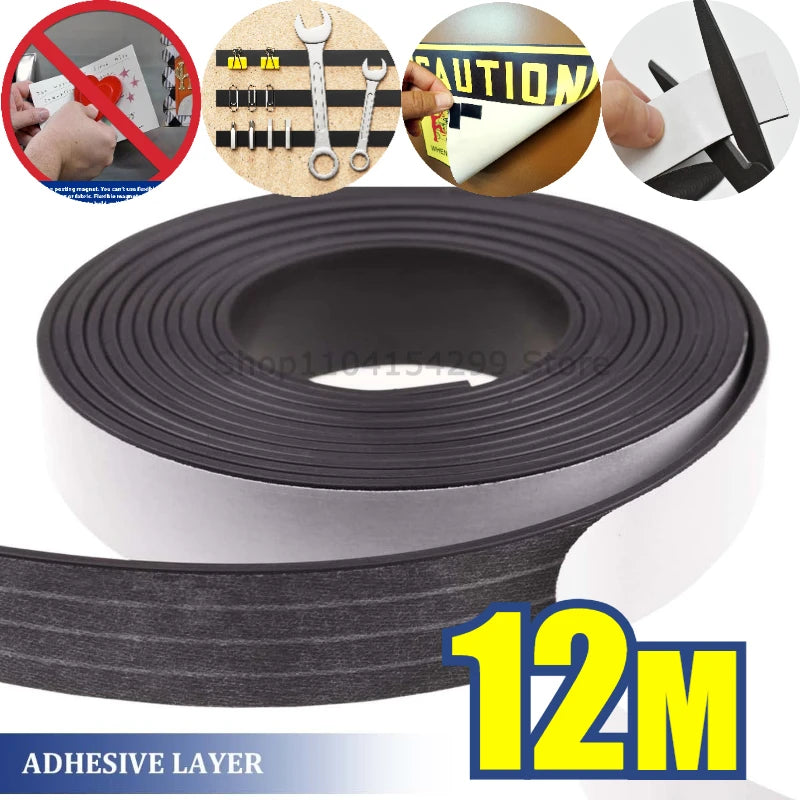 Strong Magnetic Tape Self Adhesive Magnetic Strips Flexible Tapes for Home Office DIY Photos Poster Fixed Rubber Magnets Zpaxo