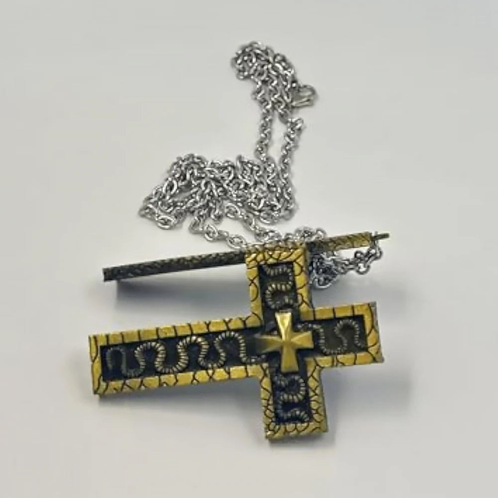 2025 Necklace Cross Shaped Compartmen 3D Metal Charm Pendant Desig