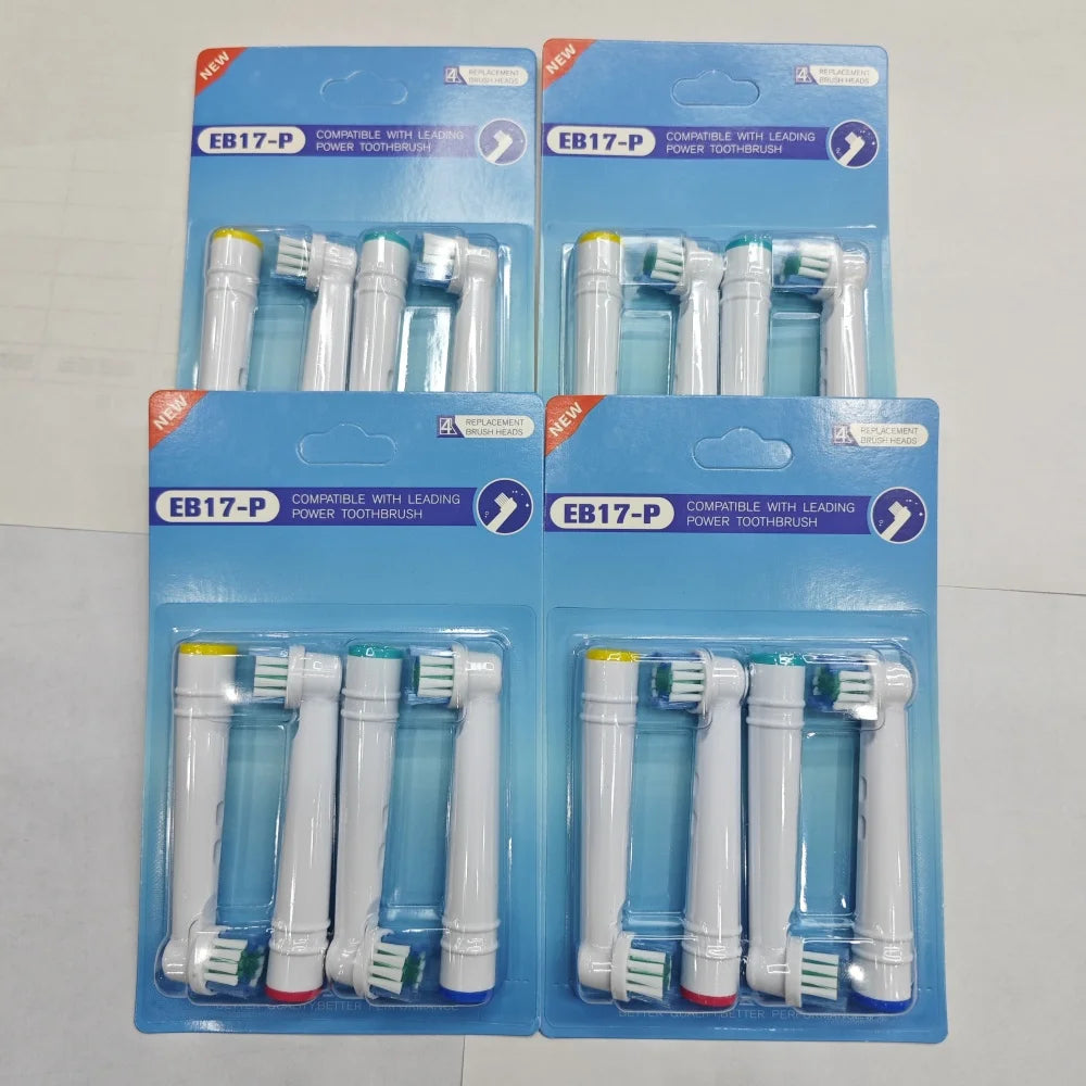 Wholesale 4/16/20/80pcs Set/lot Electric Toothbrush Head For Oral B Sensitive Replacement Brush Heads D25 D30 D32 D18 4739 3709 Zpaxo EB17P-16pcs