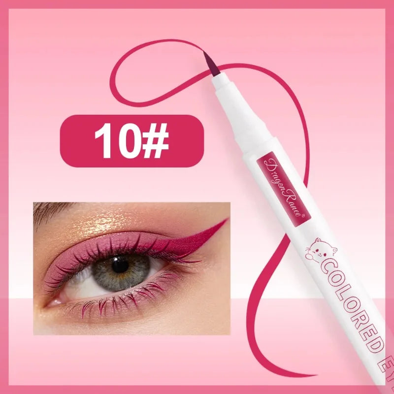 10 Colors Water-based Eyeliner Liquid Matte Red Quick-drying