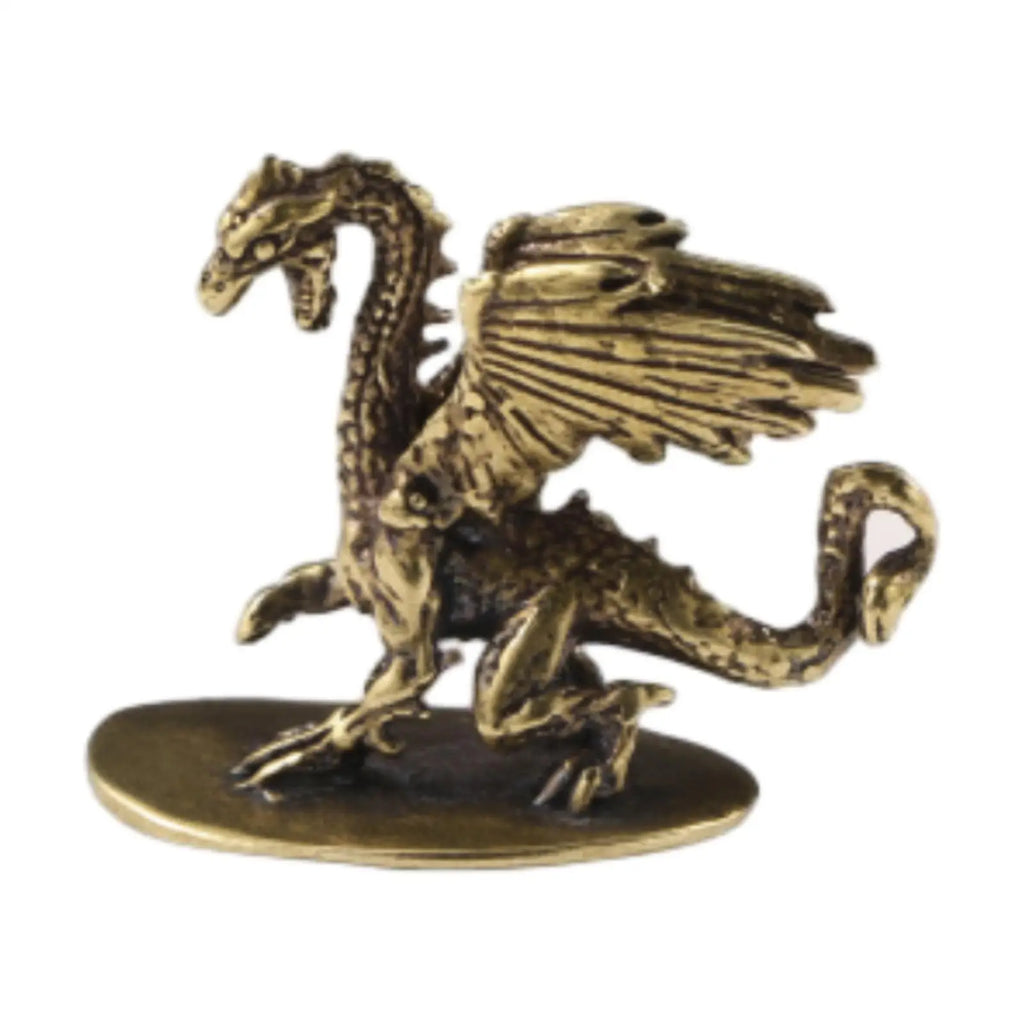 Brass Flying Dragon Figurine – Miniature Tea Pet Sculpture Dragon Figurine Zpaxo