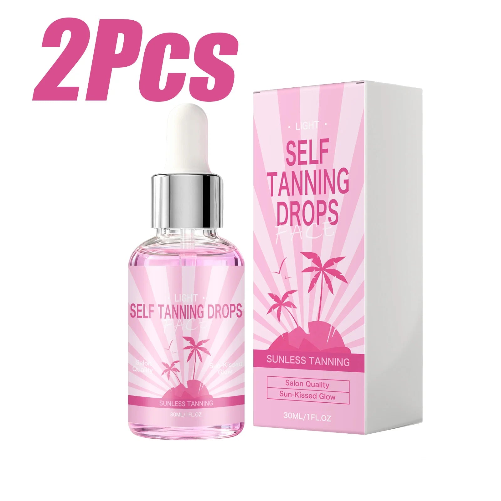 Hoygi Self Tanning Drops – Streak-Free Sunless Bronzing Serum Self Tanning Serum Zpaxo 2 x 30ml Boxed