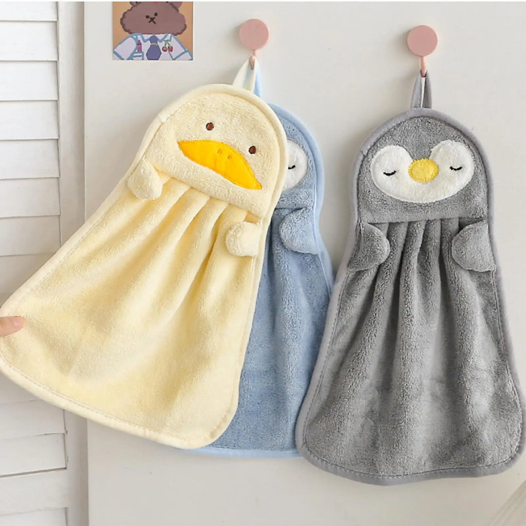 Animal Hand Towels Kids Absorbent Quick Drying Microfiber Cute