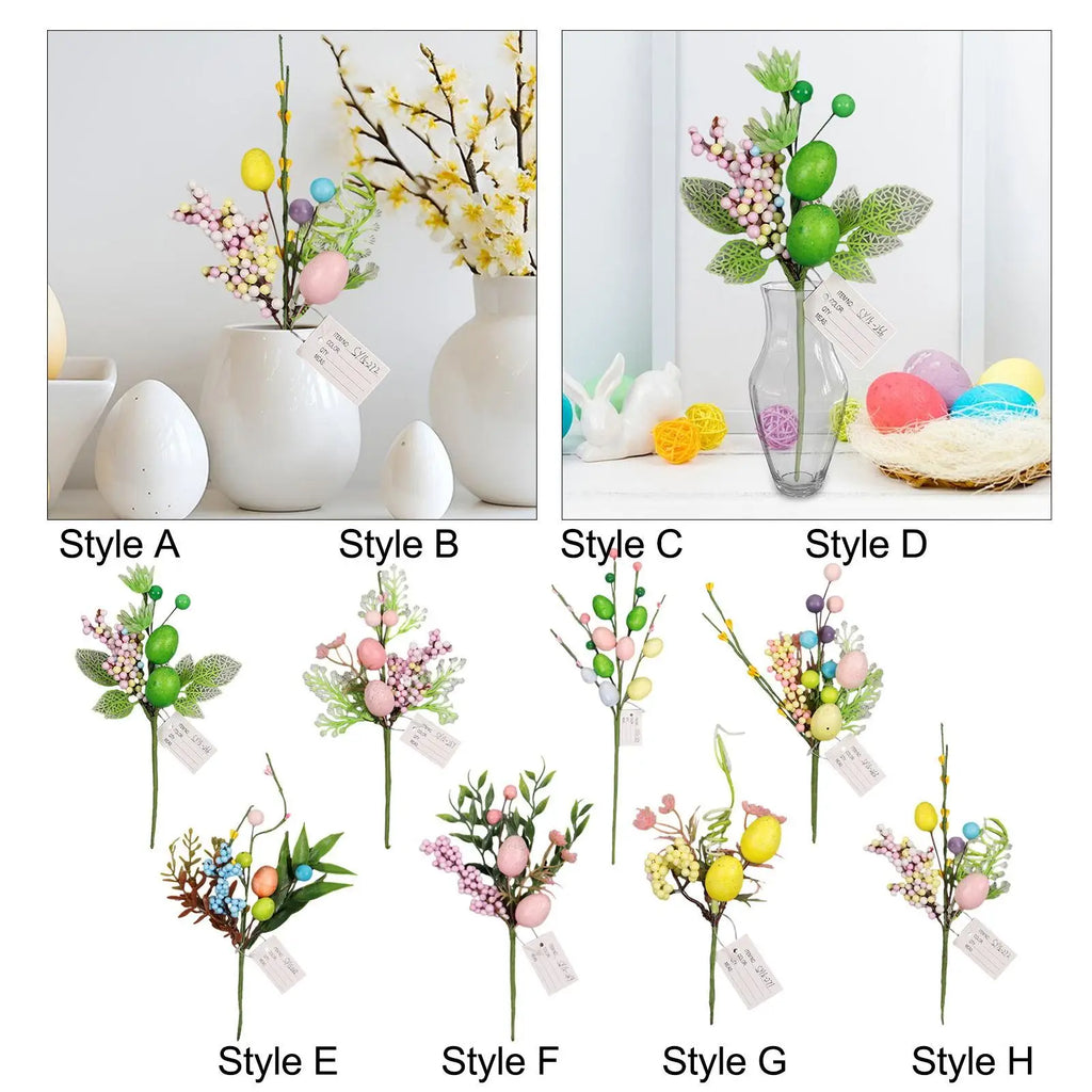 Easter Decoration Egg Tree Branch Decorative Branches Easter Egg Stems for Vase Home Party Easter Celebration Decoration Zpaxo