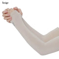 Warmer Running Summer Cooling Basketball Arm Cover Arm Sleeves Sun Protection Outdoor Sport Zpaxo beige