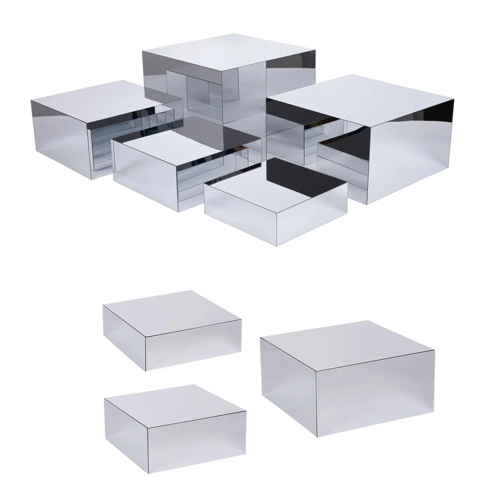 Buffet Risers Decorative Parties Bakery Versatile Mirror Acrylic Cake Zpaxo