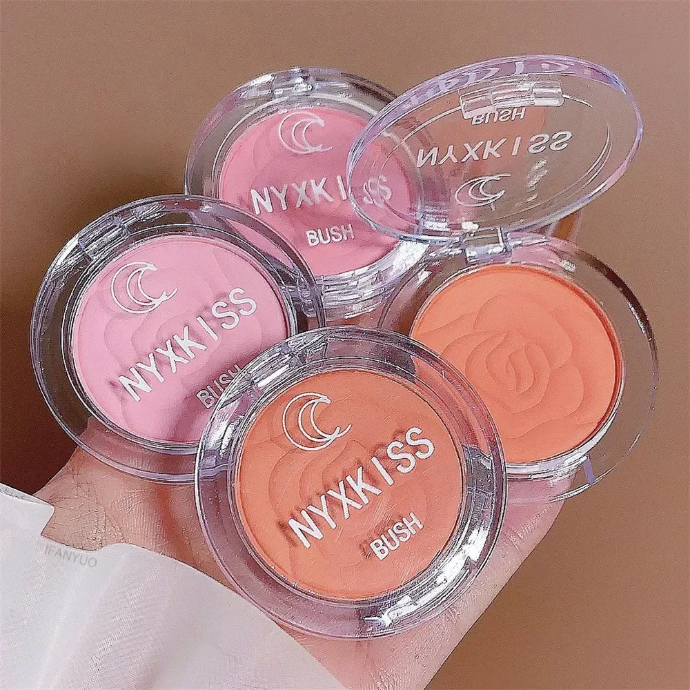Single Matte Embossed Petal Blush Palette Peach Cream Pink Orange Zpaxo