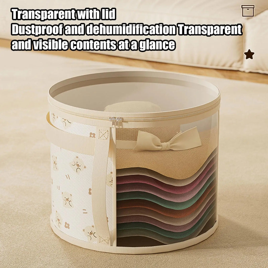 Clear PVC Hat Storage Box Zipper Closure Dustproof Foldable Stackable