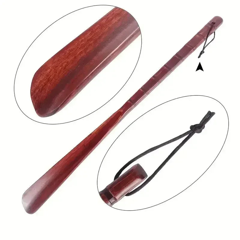 54cm Long Handle Wooden Shoe Horn – Easy Shoe Lifter for Seniors Long Handle Shoe Horn Zpaxo Beige