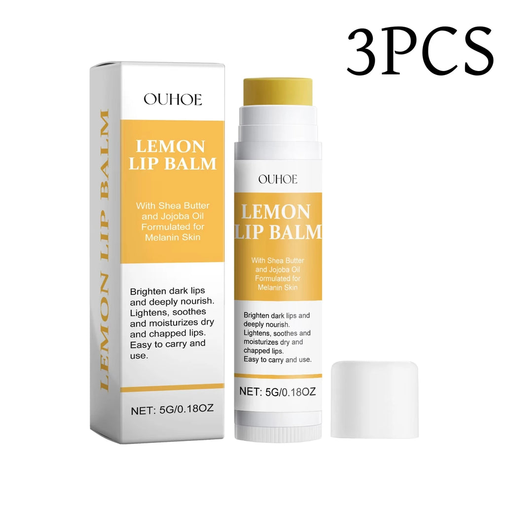 Lemon Ginger Turmeric Lip Balm – Moisturize & Brighten Dark Lips Lip Balm Zpaxo Pack of 3