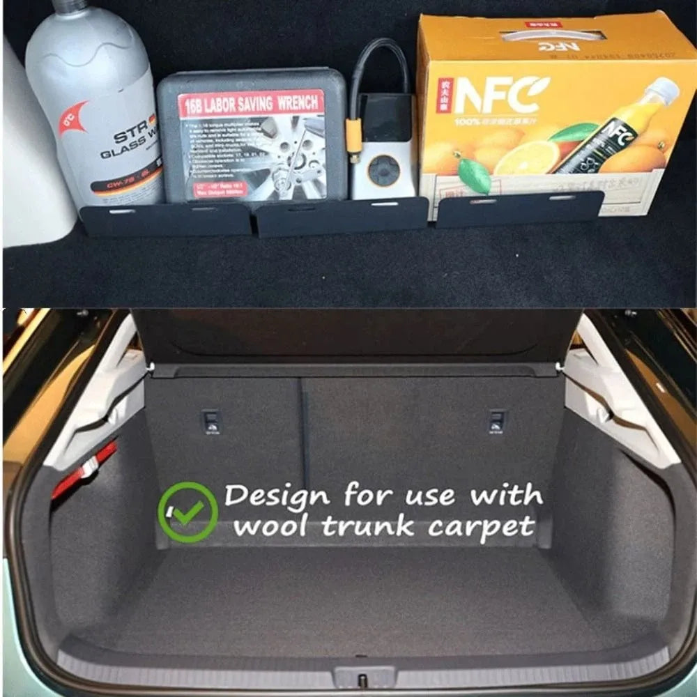 Non-slip Car Trunk Divider Sturdy Locking System Metal Dividers Boot Zpaxo